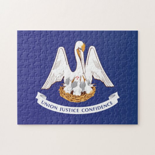De vlag van Louisiana, Verenigde Staten van Amerik Legpuzzel (Horizontaal)