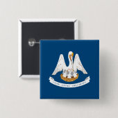 De vlag van Louisiana Vierkante Button 5,1 Cm (Voorkant /achterkant)