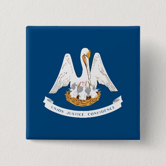 De vlag van Louisiana Vierkante Button 5,1 Cm (Voorkant)