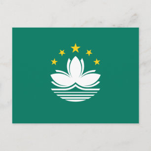 De vlag van Macao Briefkaart