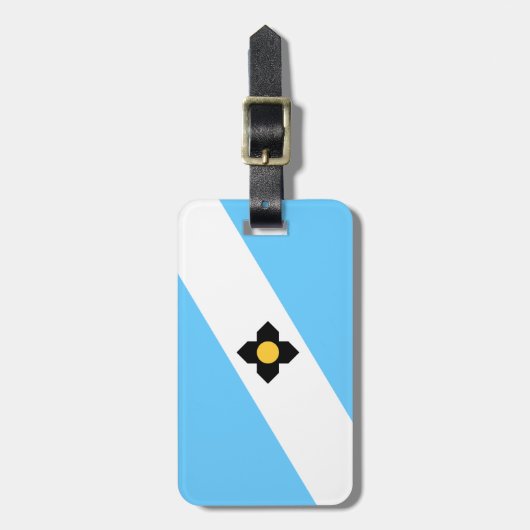 De vlag van Madison, Bagagelabel van Wisconsin (Voorkant verticaal)