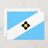 De vlag van Madison, Briefkaart van Wisconsin (Voorkant / Achterkant)