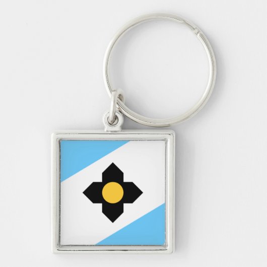 De vlag van Madison, Sleutelhanger van Wisconsin (Voorkant)
