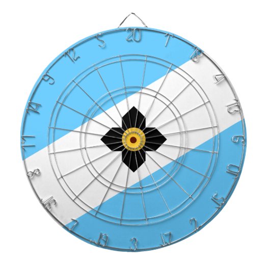 De vlag van Madison (Wisconsin) Dartbord (Voorkant)