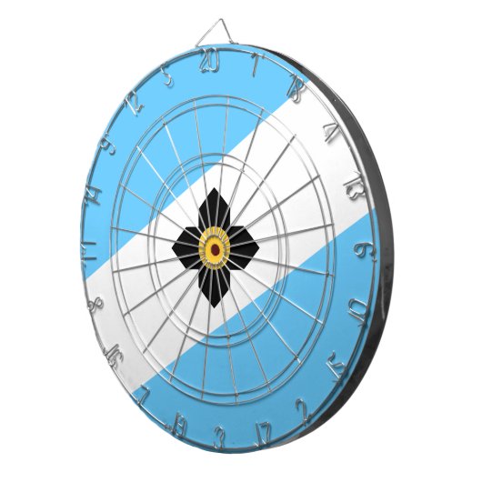 De vlag van Madison (Wisconsin) Dartbord (Voorkant Rechts)