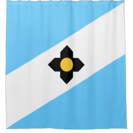De vlag van Madison (Wisconsin) Douchegordijn