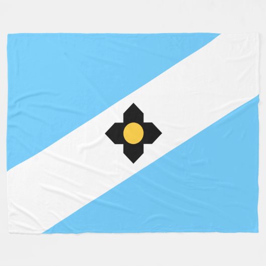 De vlag van Madison (Wisconsin) Fleece Deken (Voorkant (Horizontaal))