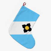 De vlag van Madison (Wisconsin) Grote Kerstsok (Voorkant (Hangend))