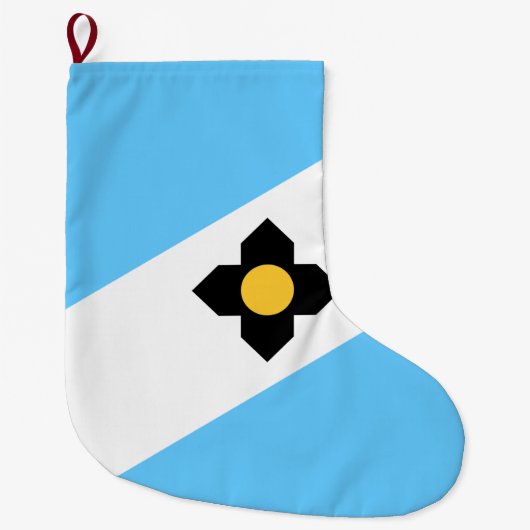 De vlag van Madison (Wisconsin) Grote Kerstsok (Voorkant)