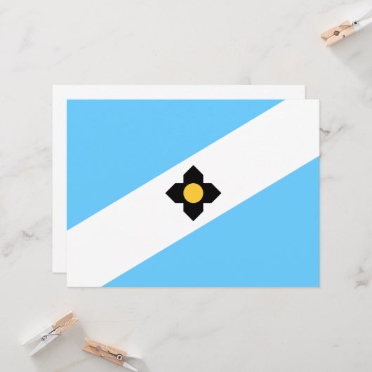 De vlag van Madison (Wisconsin) Kaart (Voorkant / Achterkant in situ)