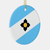 De vlag van Madison (Wisconsin) Keramisch Ornament (Rechts)