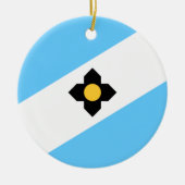 De vlag van Madison (Wisconsin) Keramisch Ornament (Voorkant)