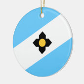 De vlag van Madison (Wisconsin) Keramisch Ornament (Links)