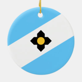 De vlag van Madison (Wisconsin) Keramisch Ornament