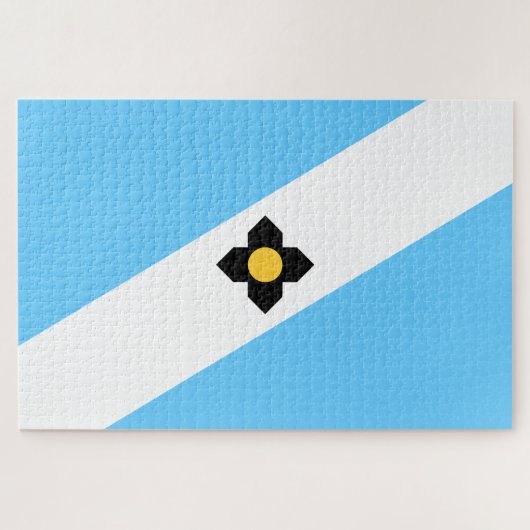 De vlag van Madison (Wisconsin) Legpuzzel (Horizontaal)