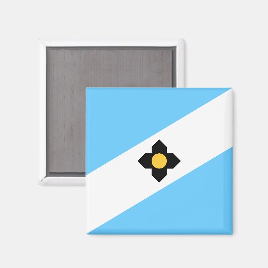 De vlag van Madison (Wisconsin) Magneet (Voorkant / Achterkant)