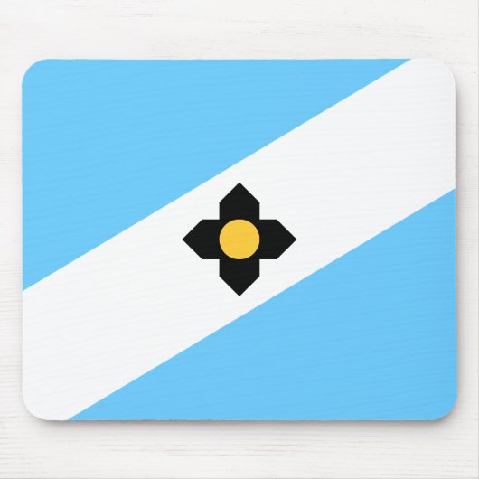 De vlag van Madison, Wisconsin Muismat (Voorkant)