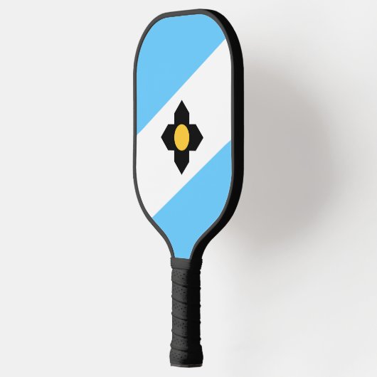 De vlag van Madison, Wisconsin Pickleball Paddle (Links)