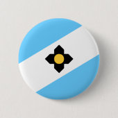 De vlag van Madison, Wisconsin Pinback Button (Voorkant)