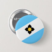 De vlag van Madison, Wisconsin Pinback Button (Voorkant /achterkant)