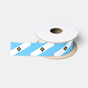 De vlag van Madison, Wisconsin Satin Ribbon Satijnen Lint