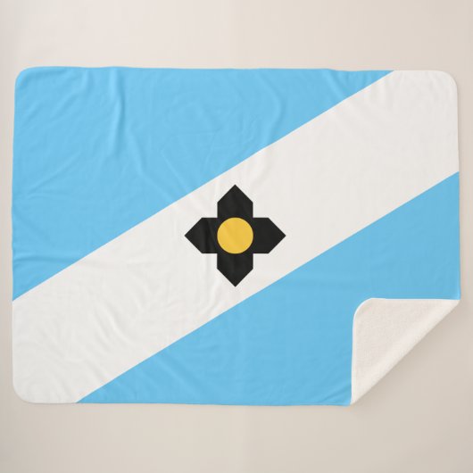 De vlag van Madison (Wisconsin) Sherpa Deken (Voorkant (horizontaal))