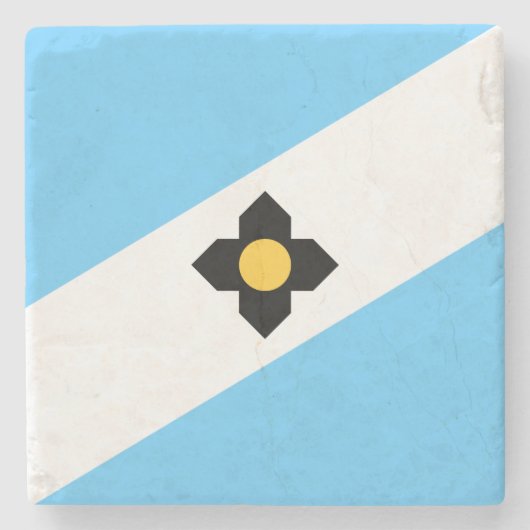 De vlag van Madison (Wisconsin) Stenen Onderzetter (Voorkant)