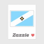 De vlag van Madison, Wisconsin Sticker (Vel)