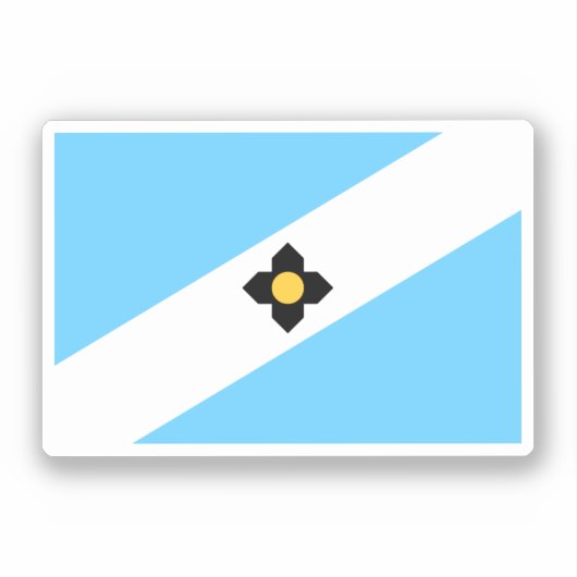 De vlag van Madison, Wisconsin Sticker (Voorkant)