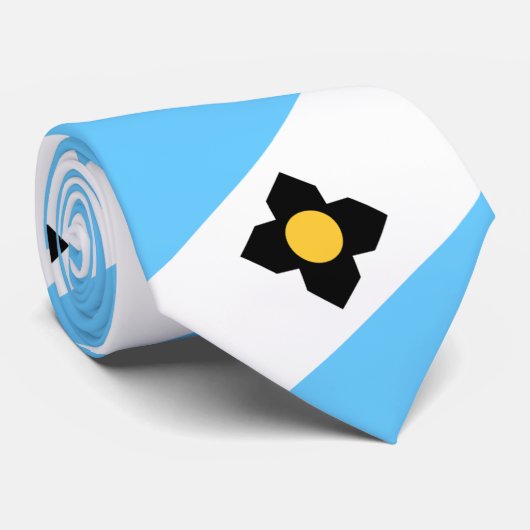 De vlag van Madison, Wisconsin Stropdas (Opgerold)