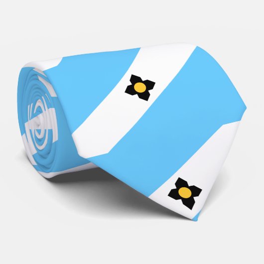 De vlag van Madison, Wisconsin Stropdas (Opgerold)