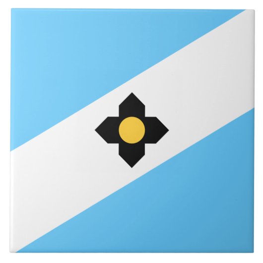 De vlag van Madison (Wisconsin) Tegeltje (Voorkant)