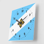 De vlag van Madison, Wisconsin Vierkante Klok (Hoek)