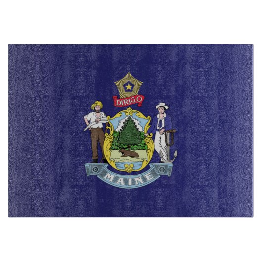 De vlag van Maine, Verenigde Staten van Amerika Snijplank (Voorkant)