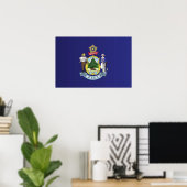 De vlag van Maine, VS Poster (Thuiskantoor)