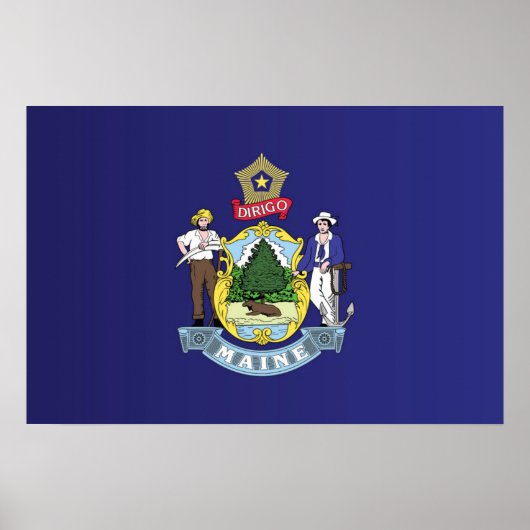 De vlag van Maine, VS Poster (Voorkant)