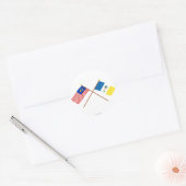 De vlag van Maleisië en Penang Ronde Sticker (Envelop)