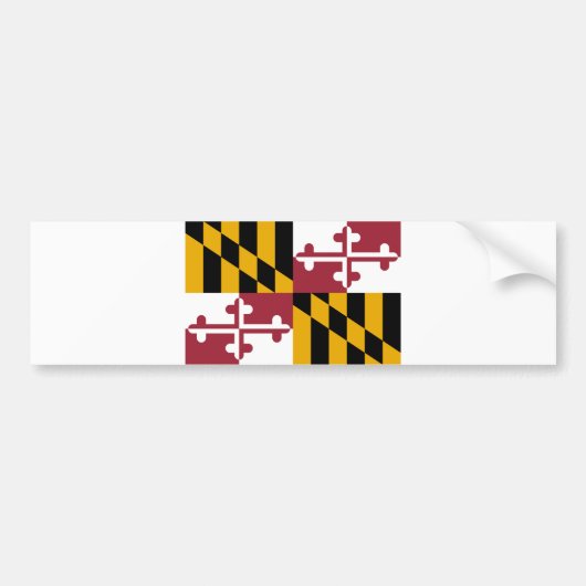 De vlag van Maryland Bumpersticker (Voorkant)