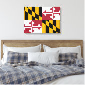 De vlag van Maryland Canvas Afdruk (Insitu (Slaapkamer))
