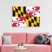 De vlag van Maryland Canvas Afdruk (Insitu (Woonkamer))