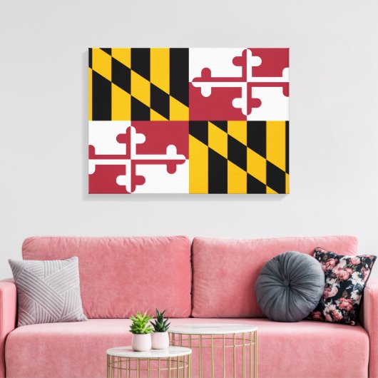 De vlag van Maryland Canvas Afdruk (Insitu (Woonkamer))