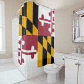 De vlag van Maryland Douchegordijn (In situ)