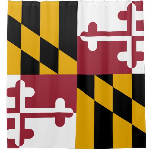 De vlag van Maryland Douchegordijn (Voorkant)