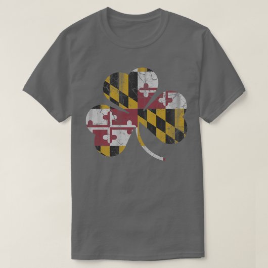 De vlag van Maryland Flag Shamrock T-shirt (Design voorkant)