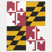 De vlag van Maryland Fleece Deken (Voorkant)