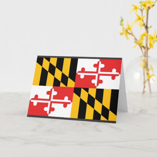 De Vlag van Maryland Kaart (Gele Bloem)