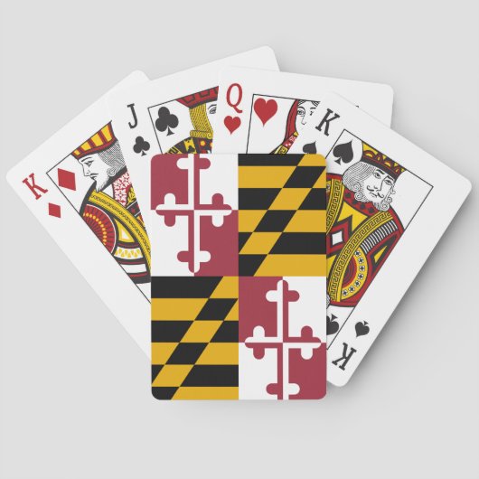 De vlag van Maryland Pokerkaarten (Achterkant)