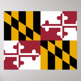 De vlag van Maryland Poster