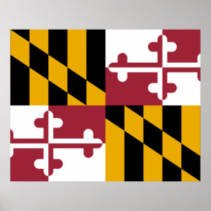 De vlag van Maryland Poster