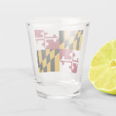 De vlag van Maryland Shot Glas (Achterkant)